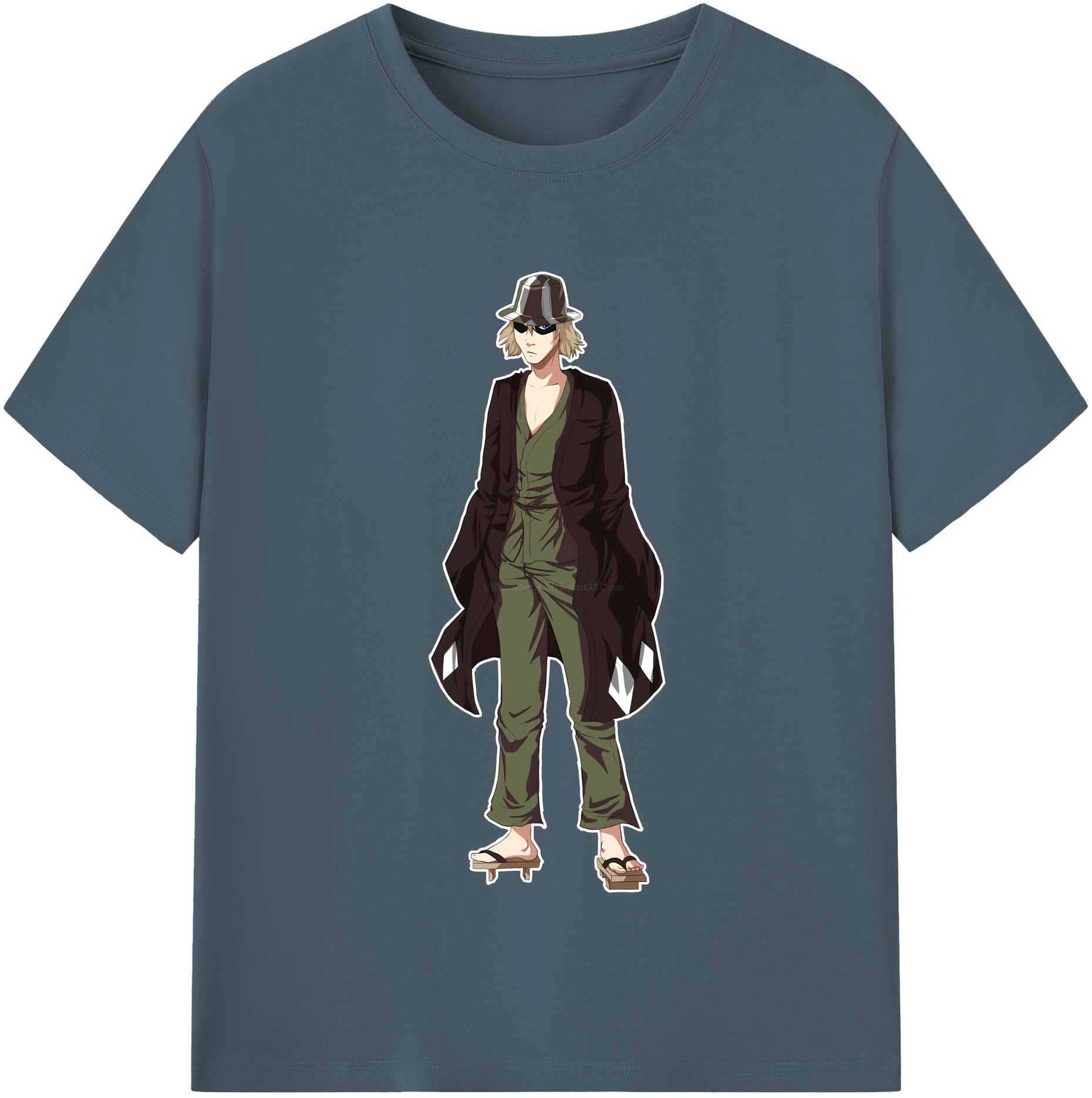 （画像用） "ブリーチ 浦原 喜助（うらはら きすけ） BLEACH Urahara Kisuke " 綿100％半袖Tシャツ（フロントプリント）